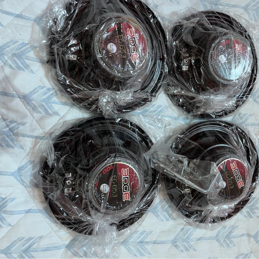 Edge High-Performance Audio Speakers with Red Highlights